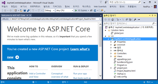 ASP.NET Core Web Application 프로젝트 구조